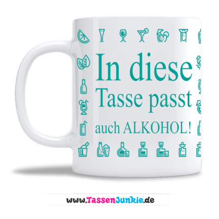 In diese Tasse passt auch Alkohol